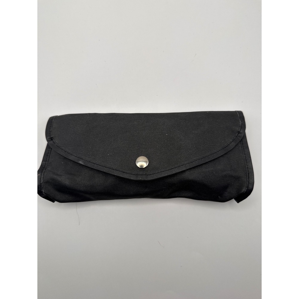 Black Snap Travel Makeup Pouch with Sponges Sharpener and Applicators Set